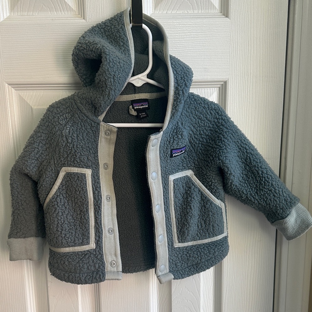 Patagonia Charcoal Fleece Jacket with Hood